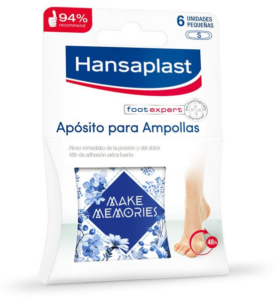 Hansaplast Foot Expert SOS Apósito Para Ampollas Pequeño 6 Uds