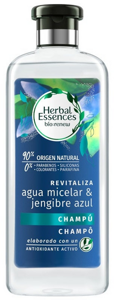 Herbal Essences Champú Revitaliza Agua Micelar y Jengibre Azul 400ml