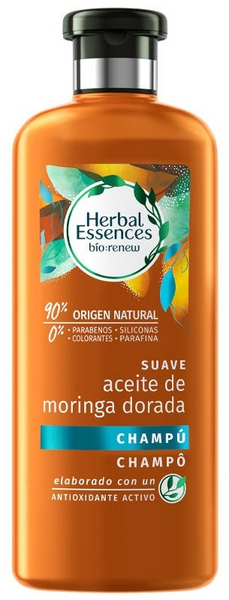 Herbal Essences Champú Suave Aceite de Moringa Dorada 400ml