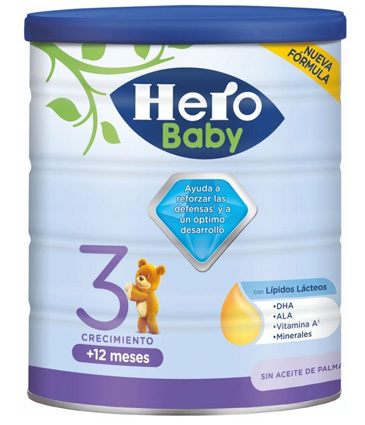 Hero Baby Leche de Crecimiento 3 +12m 800 gr
