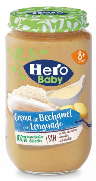 Hero Baby Tarrito Crema de Bechamel con Lenguado 235 gr +8m