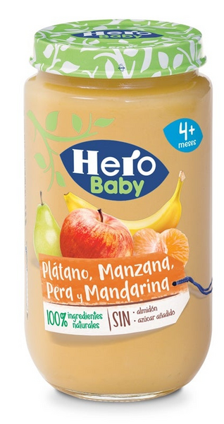 Hero BabyTarrito de Plátano, Manzana, Mandarina y Pera 235 gr