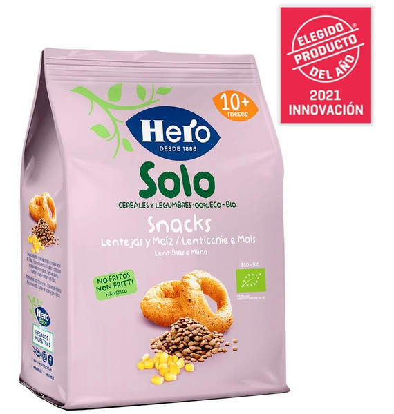 Hero Solo Snack Ecológico Lentejas y Maíz 50 gr