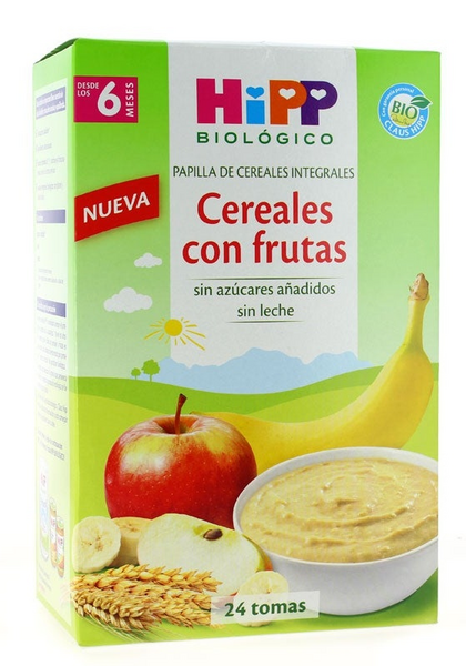 Hipp Papilla Cereales y Frutas Biológico +6m 600 gr