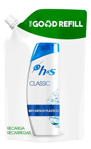 H&S Classic Champú Anticaspa Recambio 480 ml