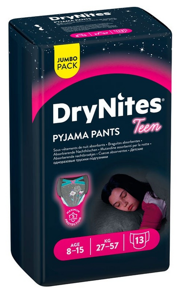 Huggies Pañales DryNites Niña 8-15 años 13 Uds