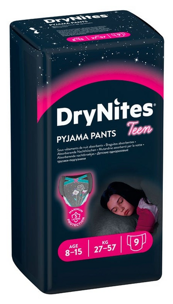 Huggies Pañales DryNites Niña 8-15 años 9 Uds