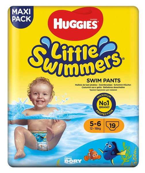 Huggies Pañales Little Swimmers Talla 5-6 12-18 Kg 19 Uds