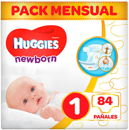 Huggies Pañales Newborn Talla 1 2-5 kg 84 uds