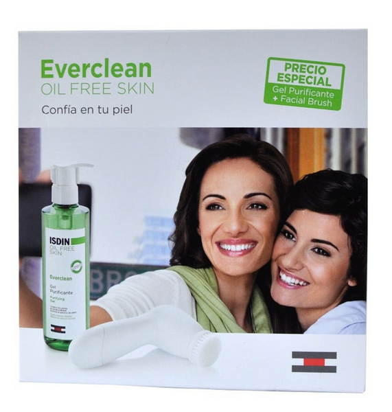 Isdin Everclean Gel Purificante 240 ml + Cepillo Facial Brush