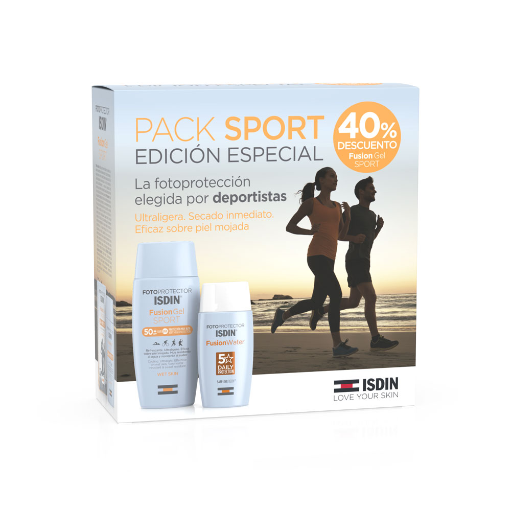 ISDIN Pack Fotoprotector Fusion Water FP50 50 ml + Gel wet skin 100 ml
