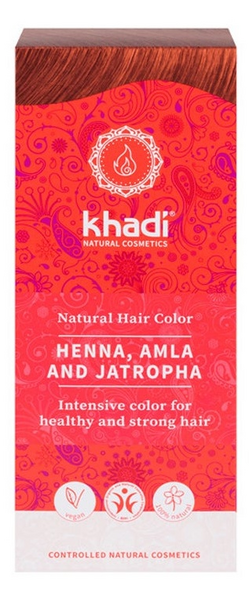 Khadi Henna Pura Amla y Jatropha Rojo Granel 500 gr