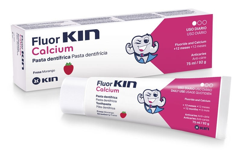 Kin Fluor Calcium Pasta Dentífrica Fresa 75 ml