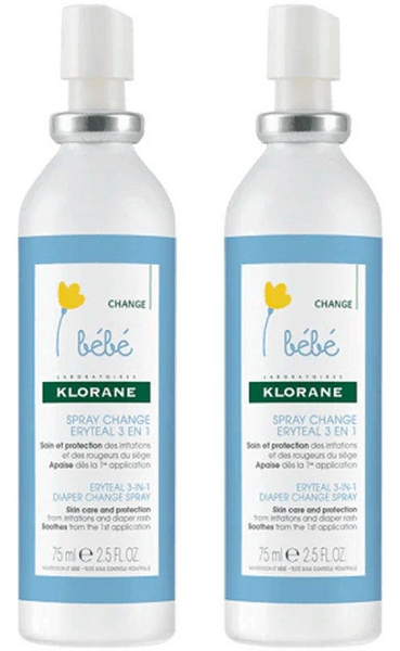 Klorane Bebé Eryteal Spray 2x75 ml