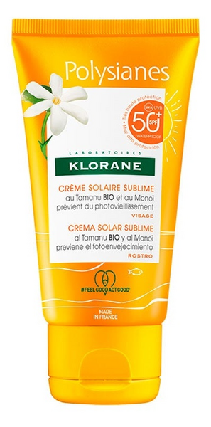 Klorane Polysianes Crema Solar Sublime SPF50+ Rostro 50 ml