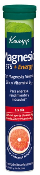Kneipp Magnesio 375+ Energy 15 Comprimidos Efervescentes