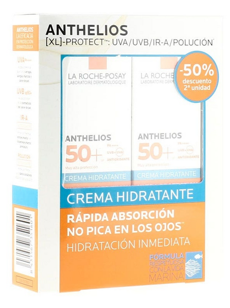 La Roche Posay Anthelios XL 50+ Crema Hidratante 2x50ml Sin Perfume