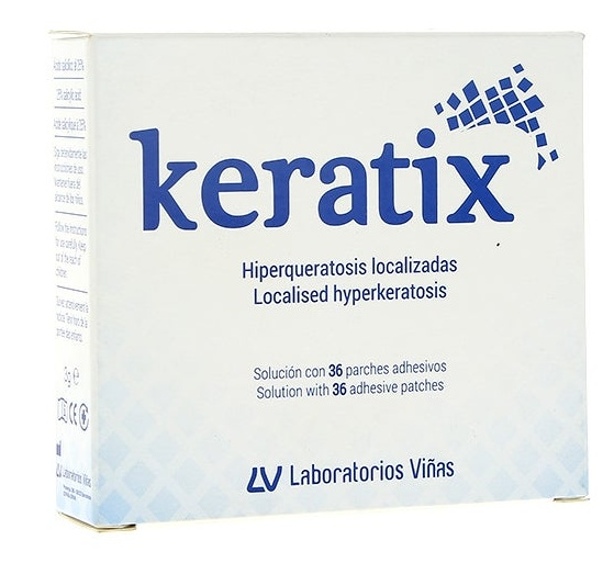 Laboratorios Viñas Keratix Hiperqueratosis Solución y Parches Adhesivos 36 uds