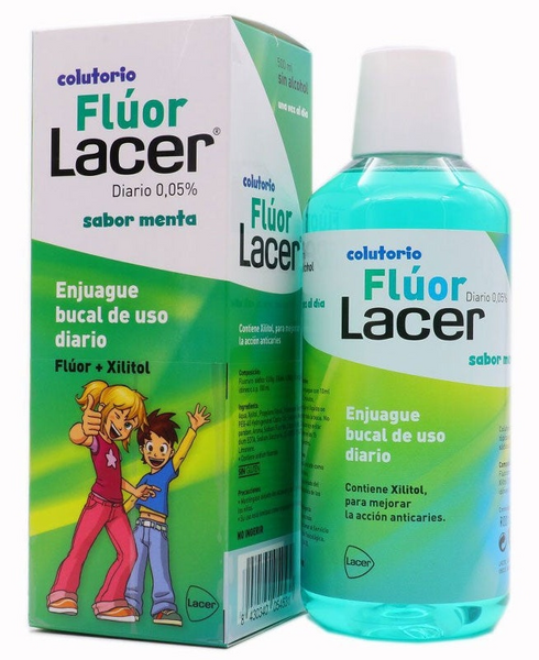Lacer Colutorio Fluor Diario 005% Sabor Menta 500 ml
