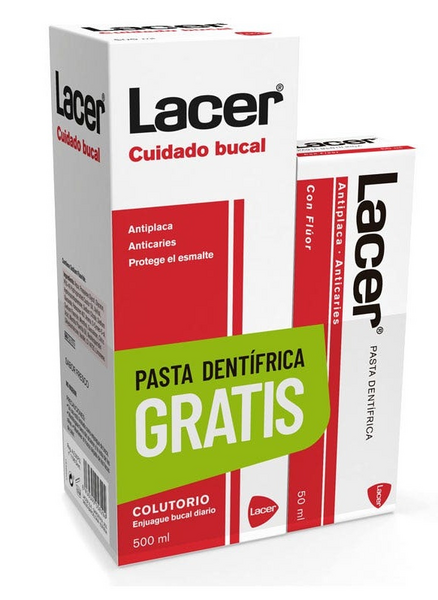 Lacer Colutorio Sin Alcohol 500ml + REGALO Gel Dentifrico Lacer 35 ml