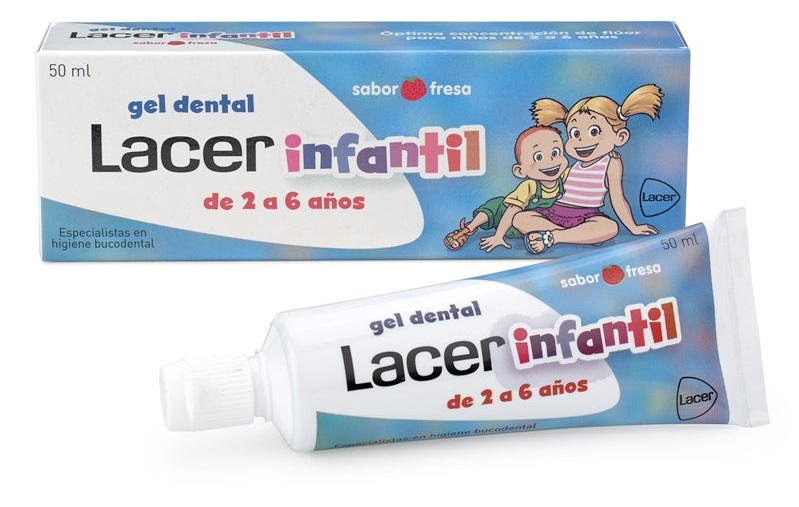 Lacer Gel Dental Infantil 2 a 6 años Sabor Fresa 50 ml