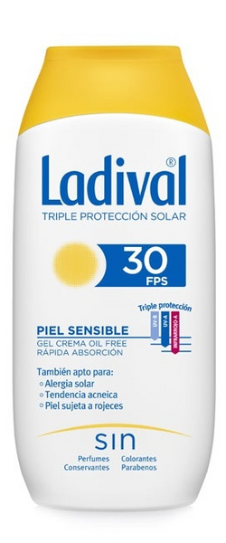 Ladival Gel Crema Pieles Sensibles o Alérgicas SPF30+ 200 ml