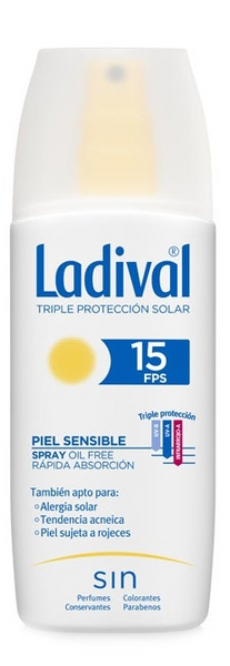 Ladival Pieles Sensibles o Alérgicas Spray FPS15 150 ml