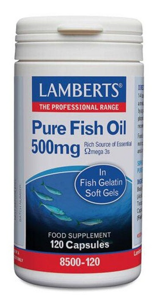 Lamberts Aceite de Pescado Puro 500 mg 120 Cápsulas