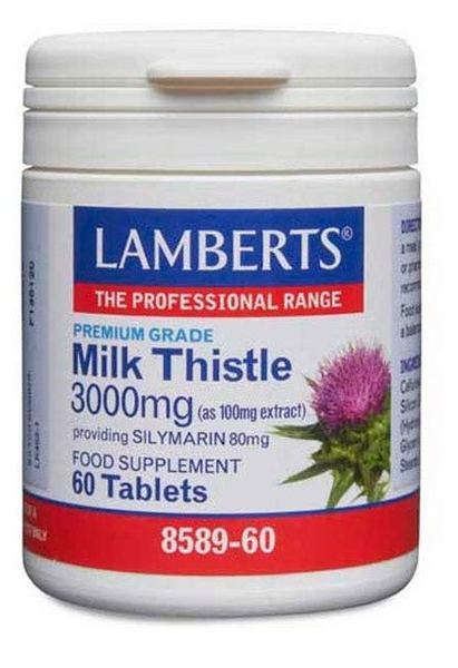 Lamberts Cardo Mariano 3000 mg 60 Tabletas