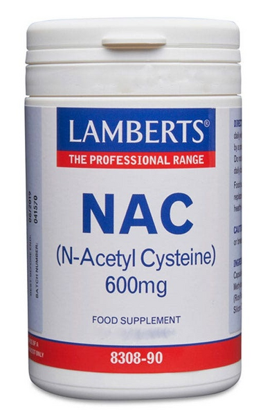 Lamberts NAC (N-Acetil Cisteina) 600mg 60 Cápsulas