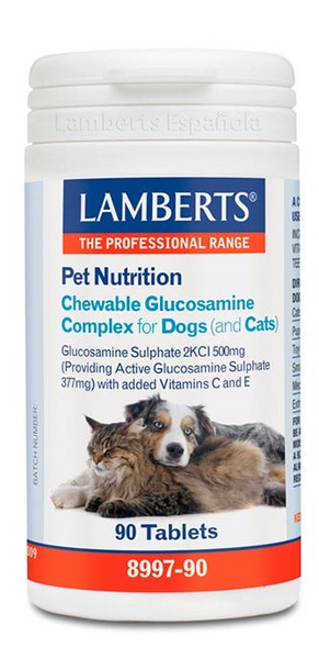 Lamberts Pet Nutrition Complejo Glucosamina Masticable 90 Comprimidos