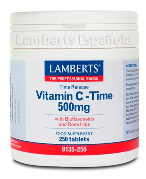 Lamberts Vitamina C 500mg con Bioflavonoides (Liberación Sostenida) 250 Comprimidos
