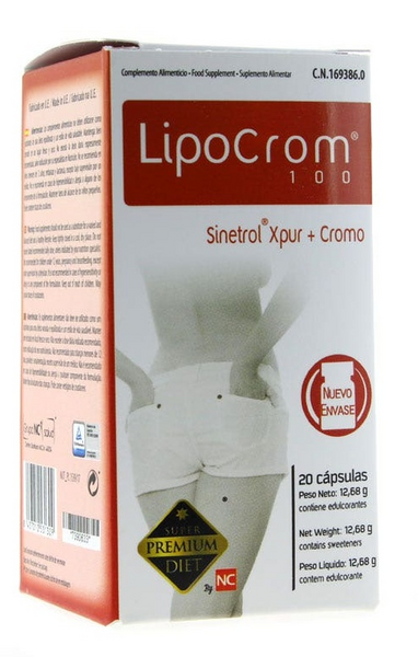LipoCrom 100 (Sinetrol Xpur y Cromo) 20 Cápsulas