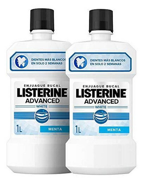 Listerine Advanced White Enjuague Bucal Blanqueador 2x1 Litro