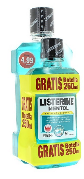 Listerine Colutorio Mentol 500 ml + 250 ml Gratis