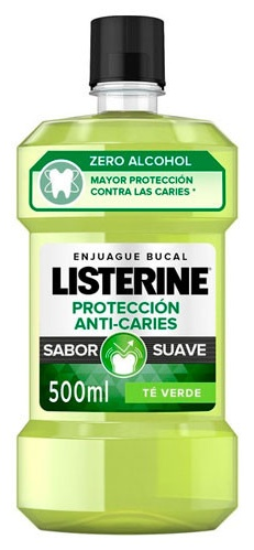 Listerine Enjuague Bucal Protección Anti-Caries Sabor Suave 500 ml