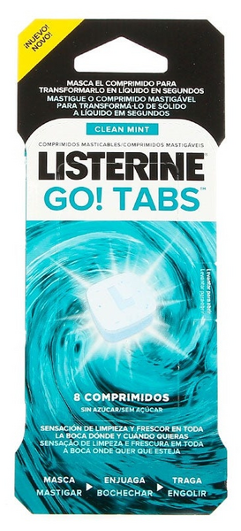 Listerine Go! Tabs 8 Comprimidos Masticables