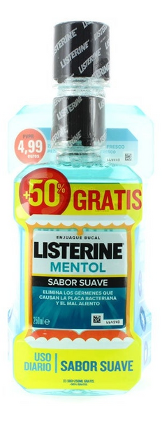 Listerine Zero 500ml + Mentol 250 ml