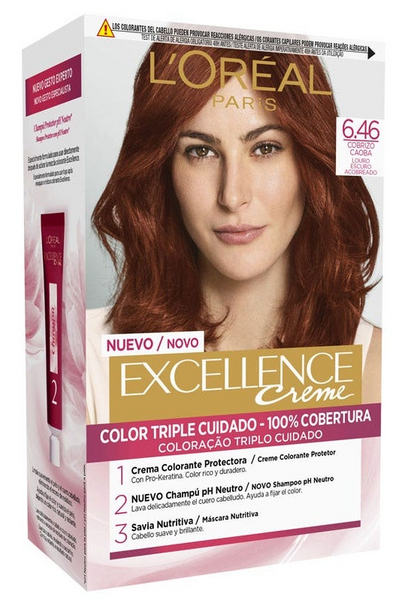 L'Oréal Excellence Creme Tinte Tono 6.46 Cobrizo Caoba