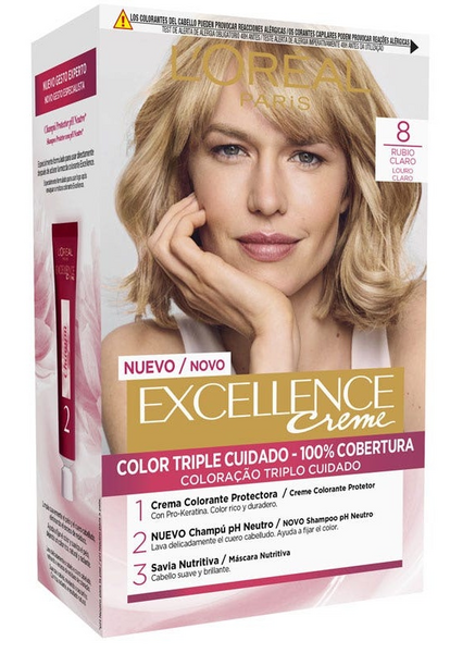L'Oréal Excellence Creme Tinte Tono 8 Rubio Claro