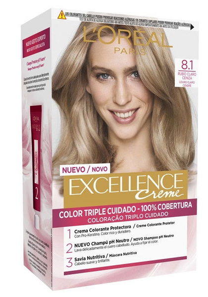 L'Oréal Excellence Creme Tinte Tono 8.1 Rubio Claro Ceniza