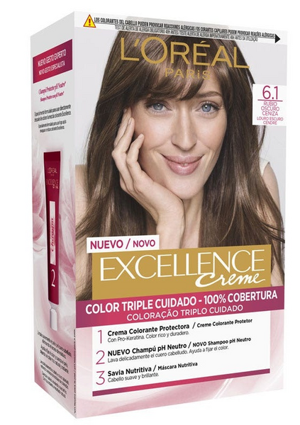 L'Oréal Excellence Tinte Tono 6.1 Rubio Oscuro Ceniza