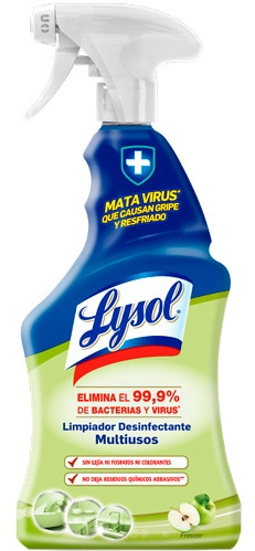 Lysol Limpiador Desinfectante Multiusos Frescor Manzana Spray 1000 ml