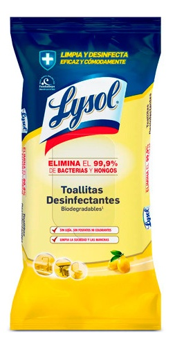 Lysol Toallitas Multiusos Limón 30 uds