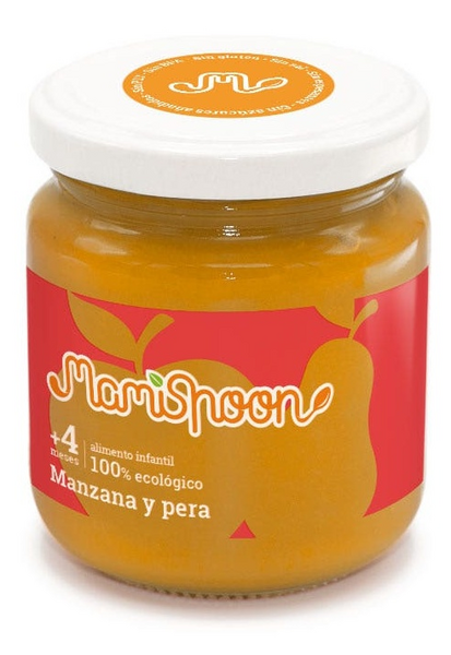 Mamispoon Tarrito Ecológico Manzana y Pera +4m 180 gr