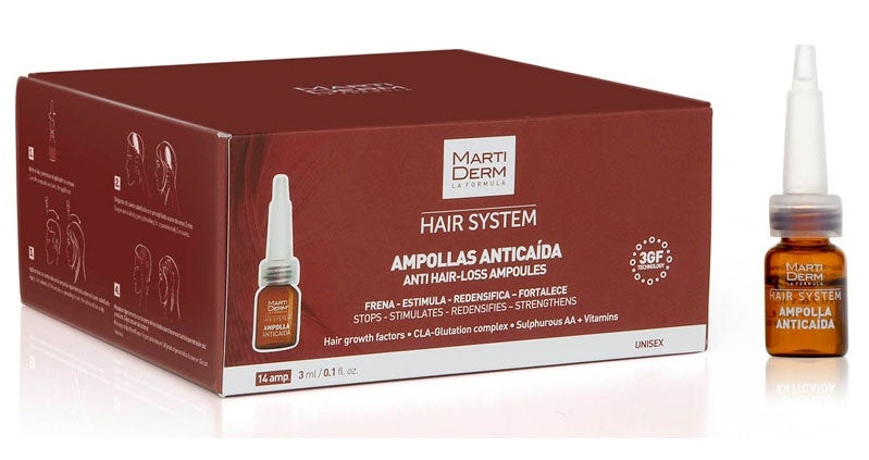 Martiderm Hair System 3GF Ampollas Anticaída 14 uds