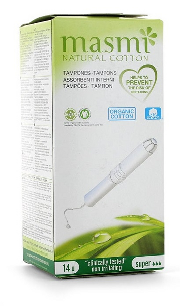 Masmi Tampones con Aplicador Biodegradable Carton Super 14 uds