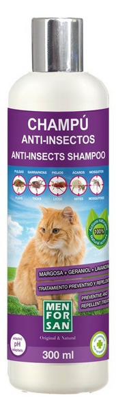 Menforsan Champú Anti Insectos para Gatos 300 ml
