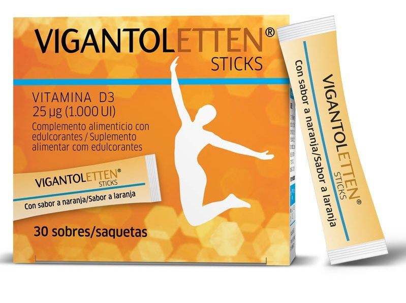 Vigantoletten Vitamina D Sistema Inmune Sabor Naranja 30 Sticks