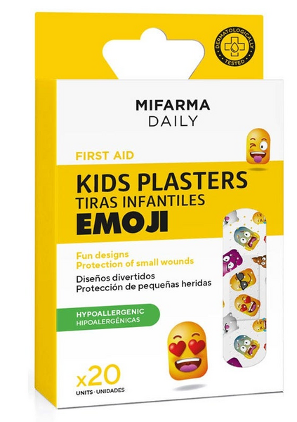 Mifarma Daily Tiras Plásticas Niños Emoticonos 20 uds